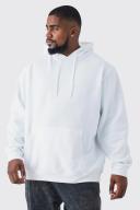 Mens White Plus Core Fit Basic Hoodie