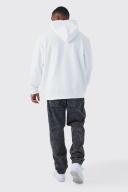 Mens White Plus Core Fit Basic Hoodie