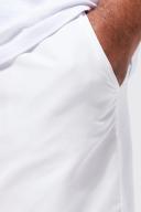 Mens White Plus Man Signature Mid Length Swim Shorts
