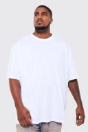 Mens White Plus Oversized Cupids Lovers B Print T-Shirt