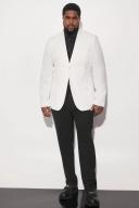 Mens White Plus Skinny Tuxedo Single Breasted Jacket