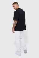 Mens White Relaxed Fit Rigid Jeans
