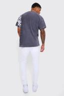 Mens White Skinny Stretch Jeans