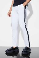Mens White Skinny Tuxedo Suit Trouser