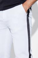 Mens White Skinny Tuxedo Suit Trouser