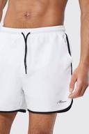 Mens White Tall Man Signature Runner Swim Shorts