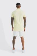 Mens Yellow Basic Polo