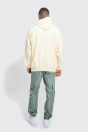 Mens Yellow Man Oversized Washed Hoodie
