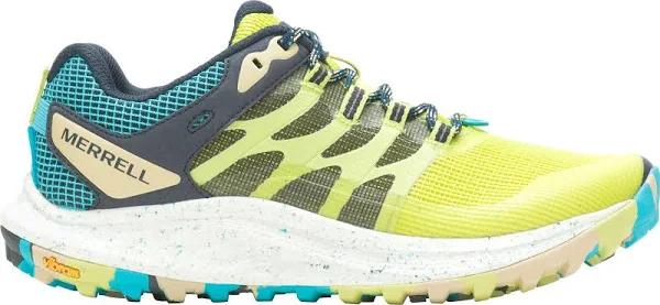 Merrell Antora 3 Shoes Lime Yellow Blue Women - 42