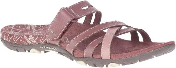 Merrell Womens Comfortable Leather Sandspur Rose Slides Sandals