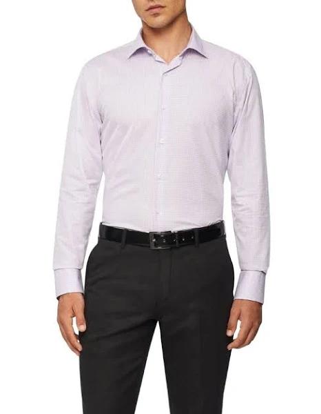 Mid Check Shirt Slim Fit Purple