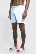 Mid Length Spliced Man Swim Shorts