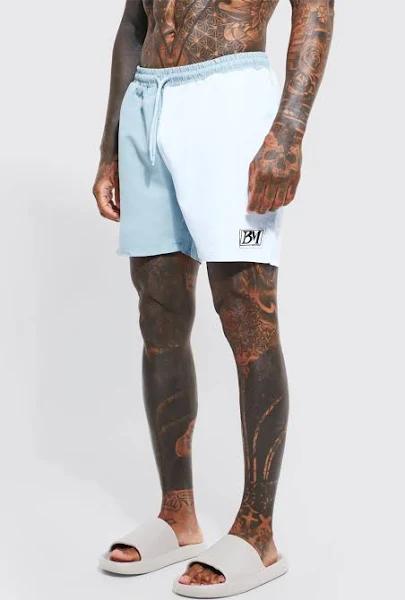Mid Length Spliced Man Swim Shorts