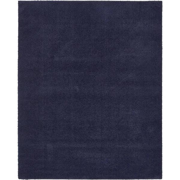 Midnight Blue Studio Solid Shag Rug 8x10
