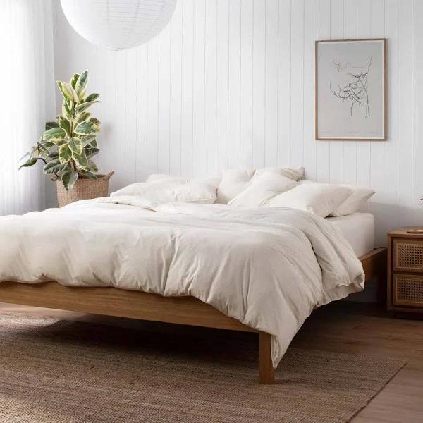 Miller Jersey | Oatmeal Marle Quilt Cover | King | Sheet Society