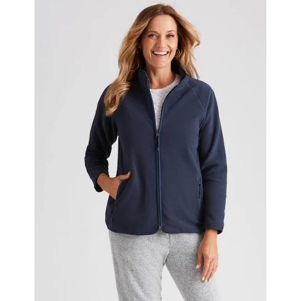 Millers Long Sleeve Microfleece Jacket - Navy - Size 22 - Ezibuy