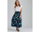 Millers Tiered Maxi Rayon Skirt Green Leaf - XXL