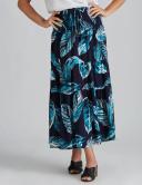 Millers Tiered Maxi Rayon Skirt Green Leaf - XXL