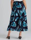 Millers Tiered Maxi Rayon Skirt Green Leaf - XXL