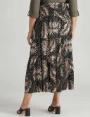 Millers Tiered Maxi Rayon Skirt Neutral Palm - L