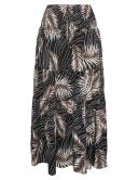 Millers Tiered Maxi Rayon Skirt Neutral Palm - L