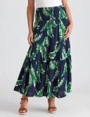 Millers Tiered Rayon Maxi - Green - Womens - Size M - Ezibuy