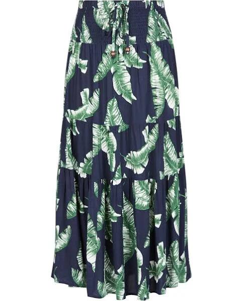 Millers Tiered Rayon Maxi - Green - Womens - Size M - Ezibuy