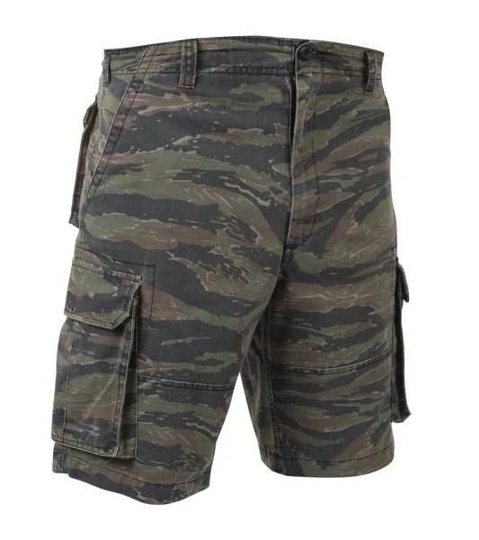 Milspec Vintage Camo Paratrooper Cargo Shorts Tiger Stripe Camo / 3XL