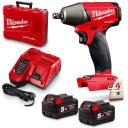 Milwaukee M18FIWF12-502C M18 Fuel 1⁄2” Compact Impact Wrench w/ Friction Ring Kit