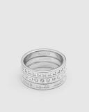 Mimco Halo Ring Stack in Silver 10