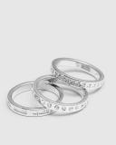 Mimco Halo Ring Stack in Silver 10