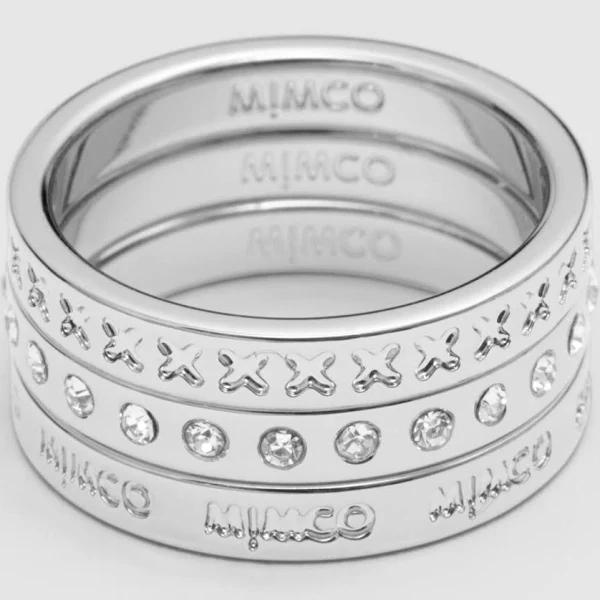 Mimco Halo Ring Stack in Silver 10