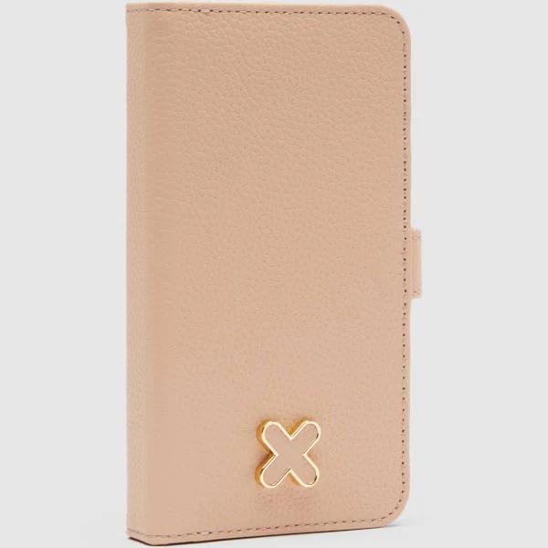 Mimco Hendrix Flip Case For iPhone 11 in almond Beige