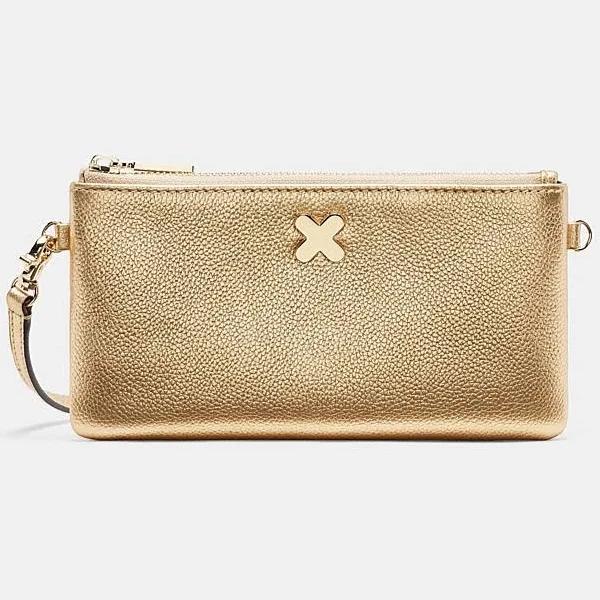 Mimco Hendrix Pouch Crossbody Bag in Light Gold