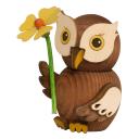 Mini Owl Blue (7cm/2.8 inch) TEXT_GOOGLE_BY - German Erzgebirge Craftsmanship