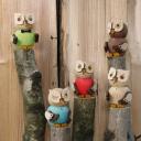 Mini Owl Blue (7cm/2.8 inch) TEXT_GOOGLE_BY - German Erzgebirge Craftsmanship