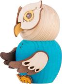 Mini Owl Blue (7cm/2.8 inch) TEXT_GOOGLE_BY - German Erzgebirge Craftsmanship