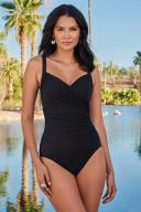 Miraclesuit Black Must Haves Sanibel Underwire One-piece Swimsuit, US 12