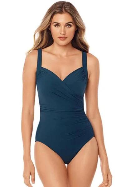 Miraclesuit Must Haves Sanibel One Piece Swimsuit - Dark Green- Swimwear Galore