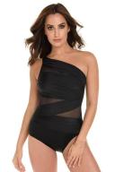 Miraclesuit Net Work Jena Mesh One Piece Swimsuit - Dark Green- Swimwear Galore