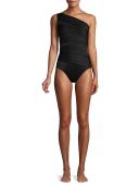 Miraclesuit Swim Network Jena One Shoulder Shaping Swimsuit - Scotch Brown - 18