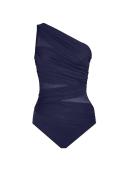 Miraclesuit Swim Network Jena One Shoulder Shaping Swimsuit - Scotch Brown - 18