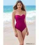 Miraclesuit Swim Rock Solid Madrid Strapless Shaping Swimsuit - Framboise - 10