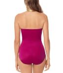 Miraclesuit Swim Rock Solid Madrid Strapless Shaping Swimsuit - Framboise - 10