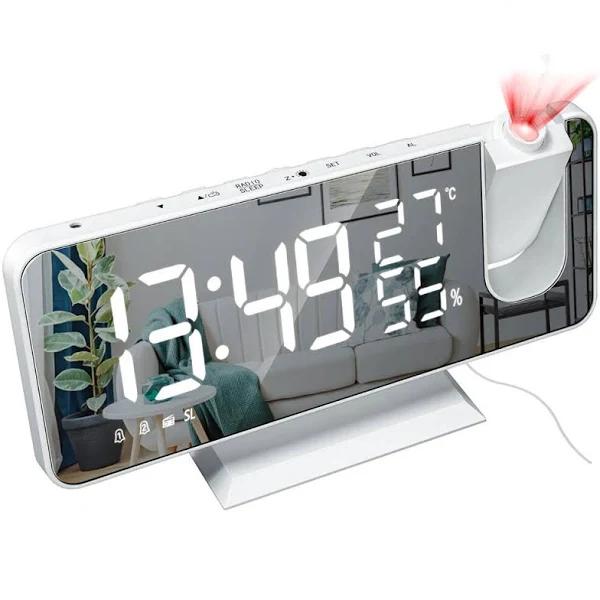 Mirror Screen LED Display Alarm Clock