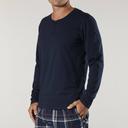 Mitch Dowd Men's Henley Cotton Long Sleeve Sleep Tee XXL