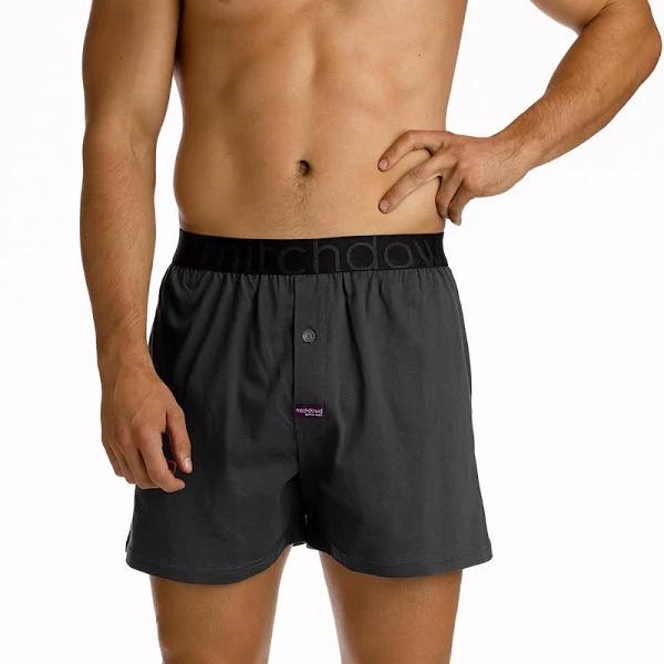 Mitch Dowd - Men's Loose Fit Knit Boxer Short - Charcoal Marle