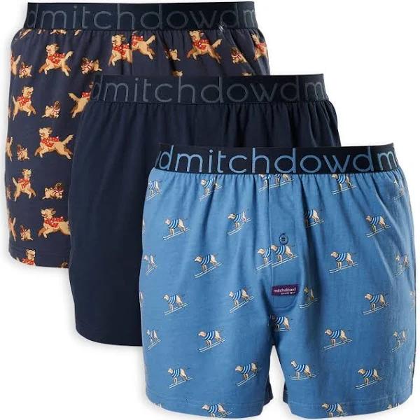 Mitch Dowd - Men's Winter Dogs Cotton Loose Fit Knit Boxer Short 3 Pack