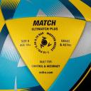 Mitre Match Football Yellow/Silver/Aqua Blue 5