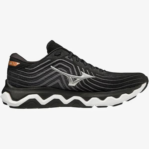 Mizuno Wave Horizon 6 Mens, 12 / Black/Silver/Orange Copper 26